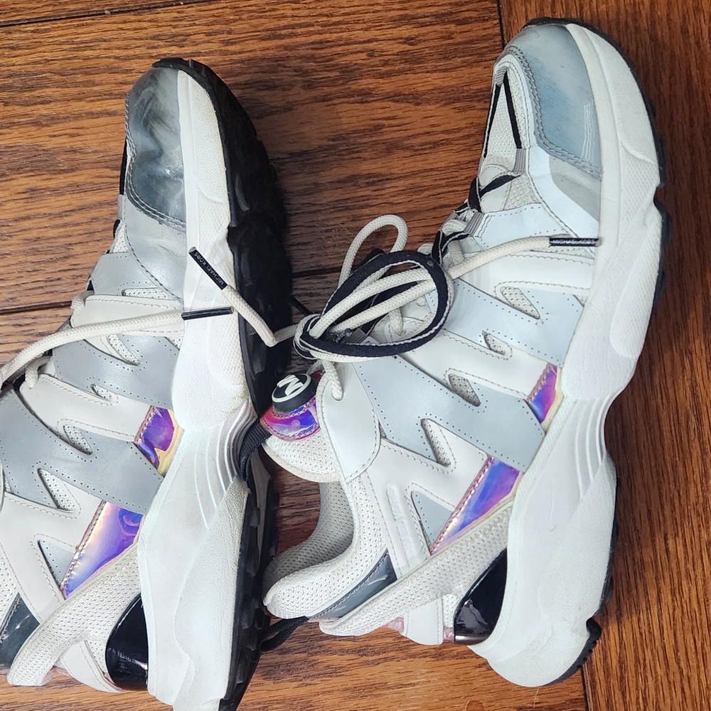 Michael Kors White and Gray Athletic Shoes